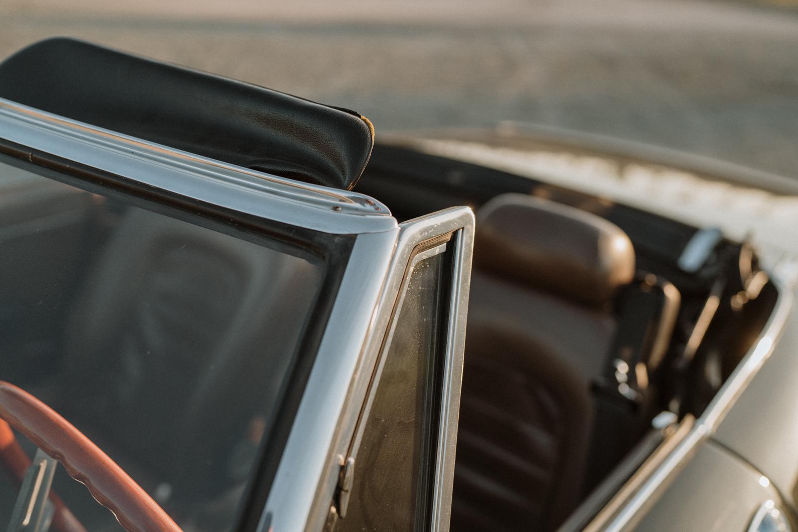 Classic convertible interior detail
